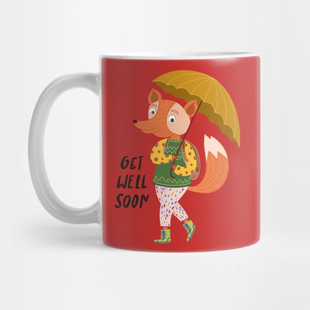 get well soon fox by Mako Design 